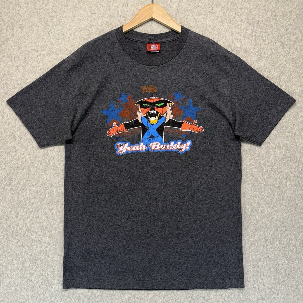 Adult Swim Brak Yeah Buddy Graphic T Shirt Gray Cartoon Network Men's L